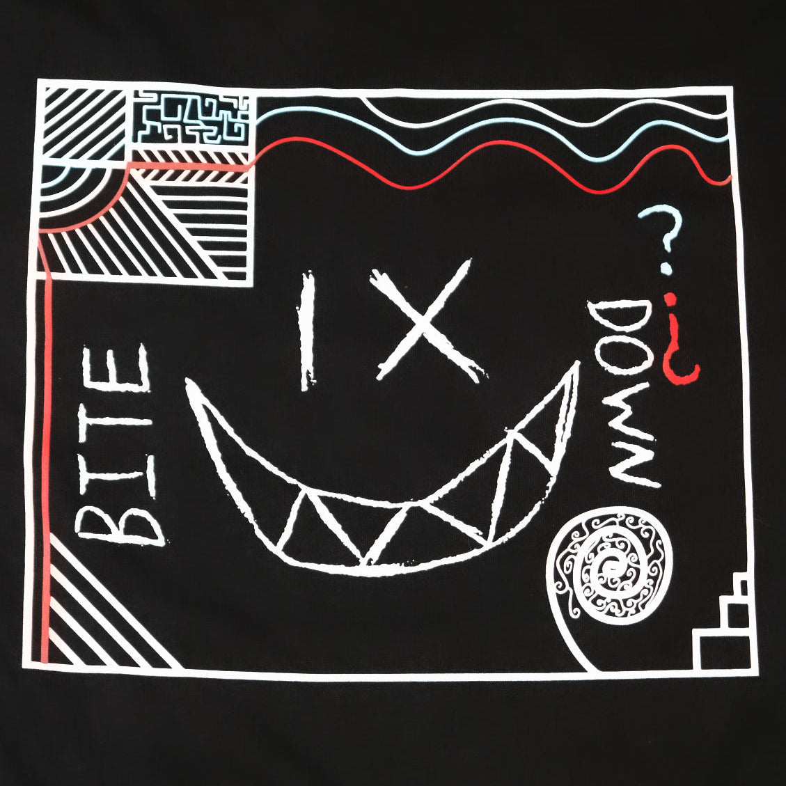 Close-up of the back print